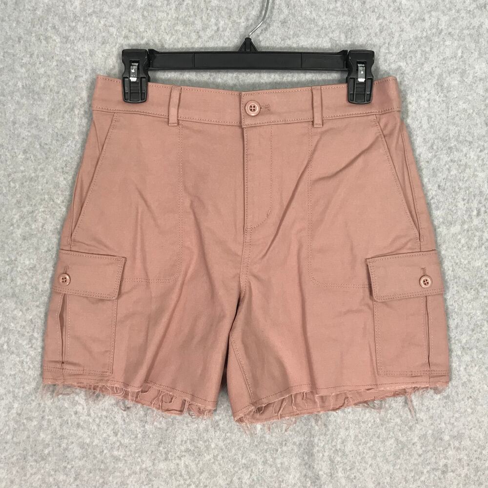 Loft Utility Cargo Shorts Size 0 Pink Chino Cut Off Stretch GORP Hiking Camping